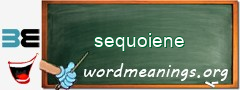 WordMeaning blackboard for sequoiene
